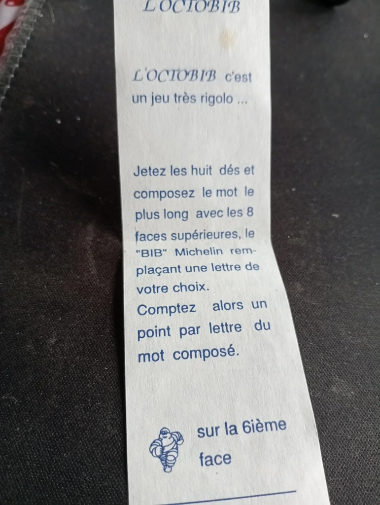 Jeu L’OCTOBIB Michelin – Boîte Vintage avec Dés Bibendum