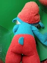 Grande peluche Papa Schtroumpf – env. 35 cm – modèle vintage