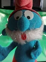Grande peluche Papa Schtroumpf – env. 35 cm – modèle vintage