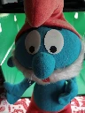 Grande peluche Papa Schtroumpf – env. 35 cm – modèle vintage
