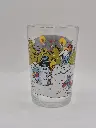 Verre schtroumpfs Bénédictin 1986 - sapin de NÖEL et jeux dans la neige