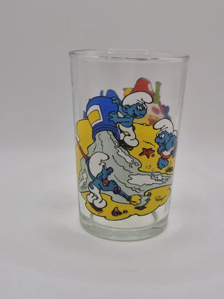Verre schtroumpfs Bénédictin 1989 - les schtroumpfs s'amusent