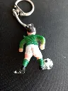 Porte-clé joueur de foot maillot vert – Vintage inconnu