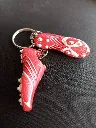 Porte-clé chaussures de foot rouges – Mini crampons vintage