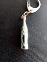 Porte-clé bouteille Coca-Cola argentée – Collector vintage