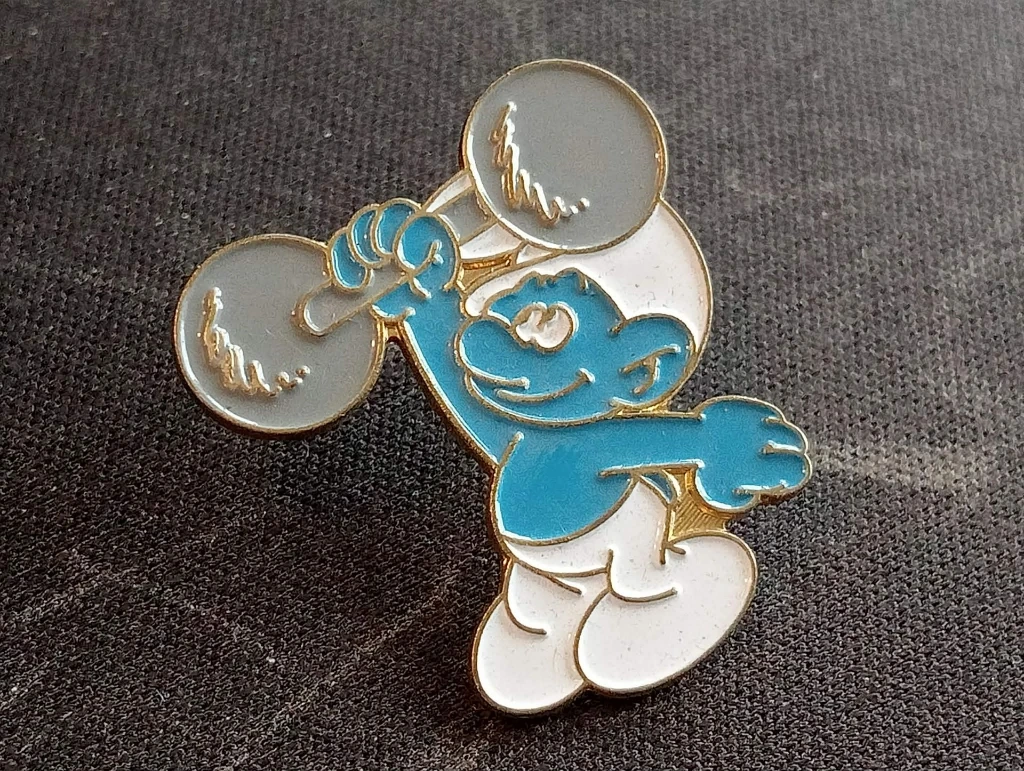 Lot de 4 broches Schtroumpfs sportifs – Peyo 1993 IMPS Brussels