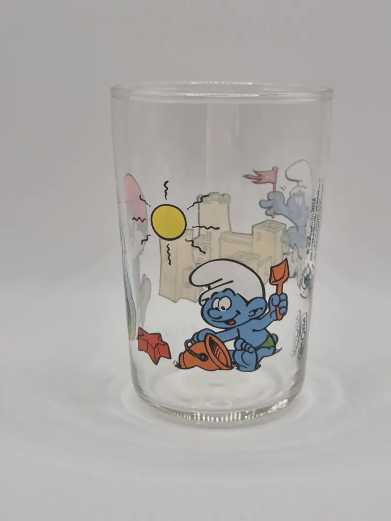 Verre schtroumpfs Amora 2014 - jeux et château de sable