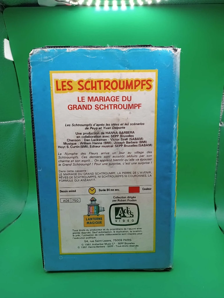 Cassette VHS Les Schtroumpfs – Le Mariage du Grand Schtroumpf (1981)