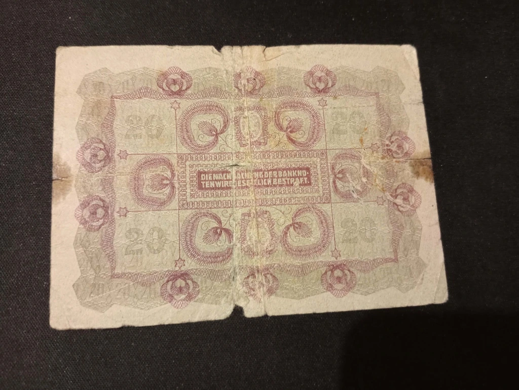 Billet 20 Kronen – Autriche-Hongrie 1913 Zwanzig Kronen