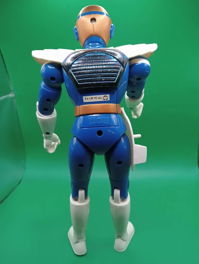Grande figurine articulée HAP-P-KID bleu 24,5 cm – Années 90