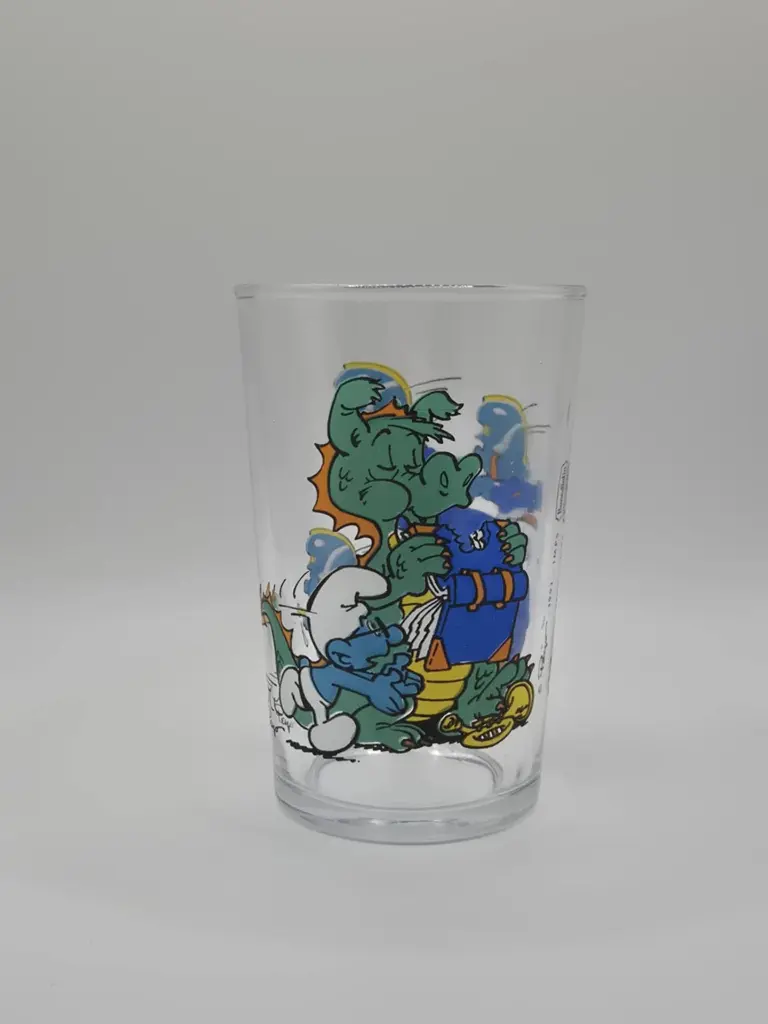 Verre Schtroumpfs pompier et dragon
