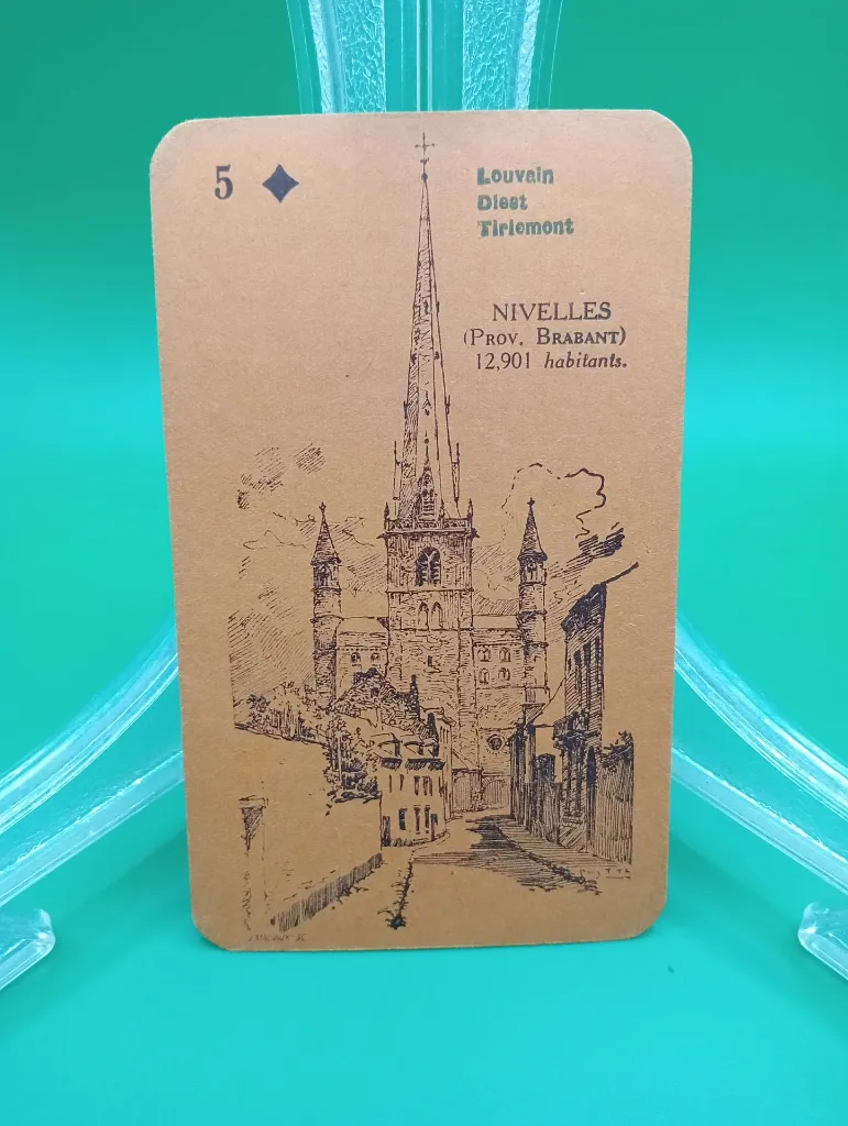 Lot de 7 cartes à jouer vintage belges ,édition du Foyer des Orphelins 1950