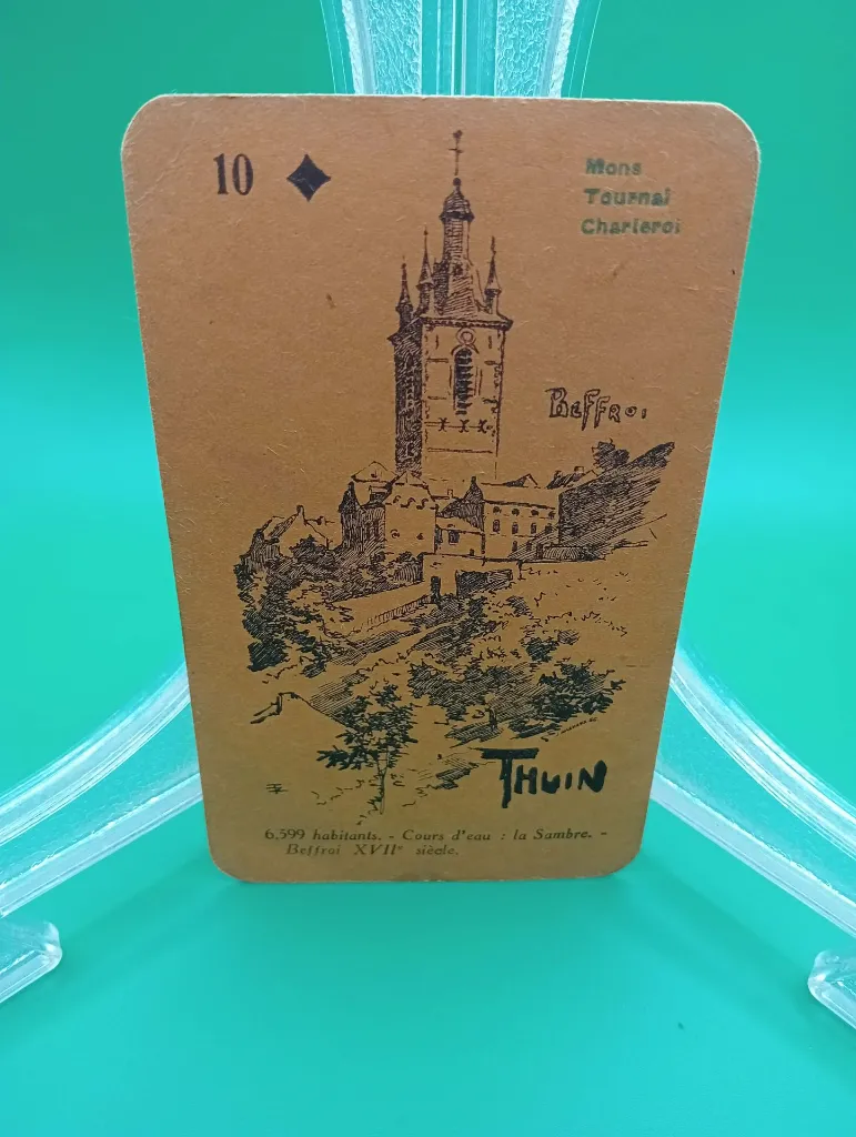 Lot de 7 cartes à jouer vintage belges ,édition du Foyer des Orphelins 1950