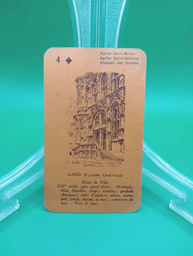 Lot de 7 cartes à jouer vintage belges ,édition du Foyer des Orphelins 1950