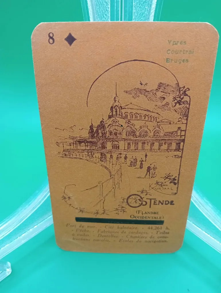 Lot de 7 cartes à jouer vintage belges ,édition du Foyer des Orphelins 1950