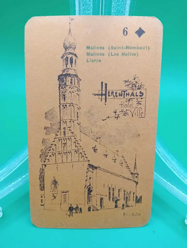Lot de 7 cartes à jouer vintage belges ,édition du Foyer des Orphelins 1950