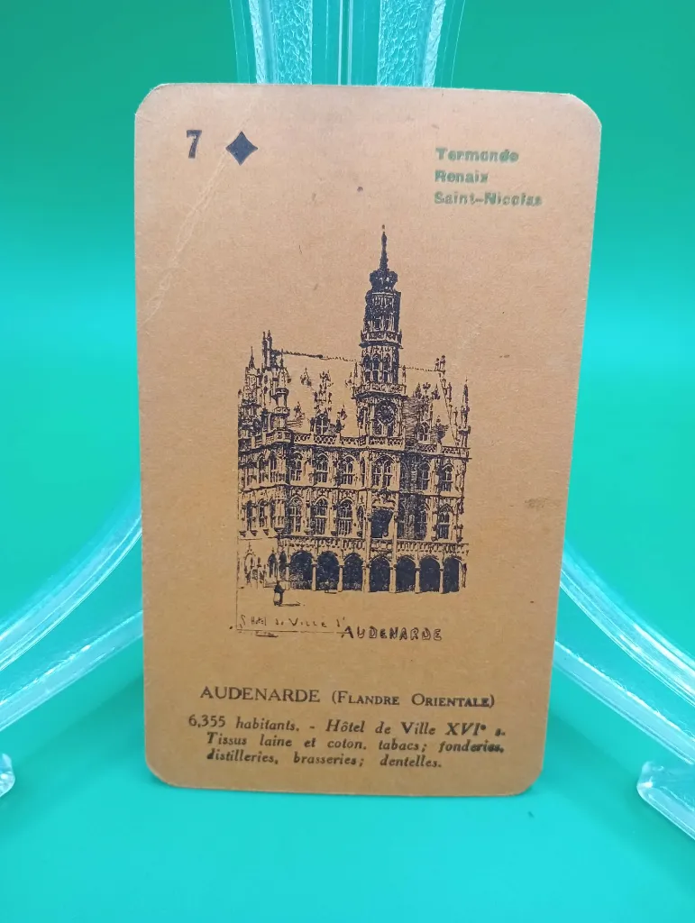 Lot de 7 cartes à jouer vintage belges ,édition du Foyer des Orphelins 1950