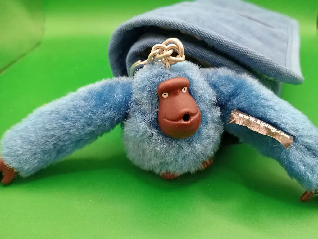 Porte-clés et trousse Kipling bleus