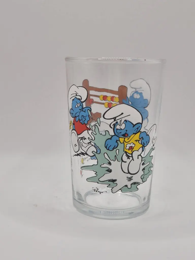 Verre schtroumpfs Bénédictin 1991 - jeux de billes et petits schtroumpfs