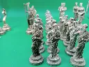 Jeu d’échecs métal – mythologie gréco‑romaine