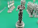 Jeu d’échecs métal – mythologie gréco‑romaine