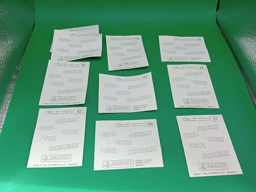 Lot 10 autocollants Schtroumpfs
