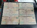 Lot de 6 billets égyptiens 5 livres – Central Bank of Egypt – années 1980‑1990 – billet de banque – vintage – recto mosquée Al‑Azhar et verso hiéroglyphes égyptiens.webp