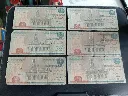 Lot de 6 billets égyptiens 5 livres – Central Bank of Egypt – années 1980‑1990 – billet de banque – vintage – recto mosquée Al‑Azhar et verso hiéroglyphes égyptiens.webp