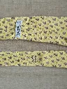 Cravate Hermès jaune grenouilles (authenticité non certifiée)