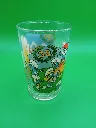 Verre Schtroumpfs 30 ans – © Peyo – IMPS – Schtroumpfs célébrant l’anniversaire autour du grand 30 et couronne de laurier – verre commémoratif