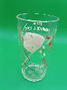 Verre italien vintage – motifs rouges et blancs – texte Extra Lemonade & Tonic – fabrication Made in Italy