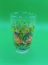 Verre Chaudfontaine – personnages fleurs – décor nature – illustration colorée vintage