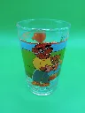 Verre Petit Ours Brun – poussette – ours lisant – décor familial – Amora 1999