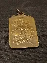 Médaille Le Soir 1957 – XXXIIIe finale du Cross – bronze doré rectangulaire – signature Paul Theunis – feuilles de chêne en relief