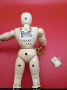 Figurine Ranger Blanc – Bandai – 1994 – Figurine articulée géante en plastique – vintage – plastique blanc avec détails dorés et noirs, visière argentée et médaillon de ceinture rouge sans accessoires
