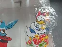 Set de 6 verres Disney – Verrerie Champenoise – 1980 – verres à orangeade de collection – vintage – boîte d'origine sous film plastique transparent sérigraphiée Verrerie Champenoise avec illustrations colorées de Donald Duck