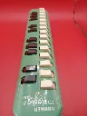 Mélodica Soprano Hohner – Hohner Germany – 1972 – Instrument à vent à anches libres – vintage – boîtier en plastique vert anis et blanc, clavier à deux octaves avec touches rectangulaires noires et blanches, embouchure noire amovible