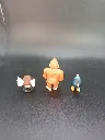 Lot de 3 figurines Nintendo – Donkey Kong – Goomba ailé – Bob-Omb à clé – figurines en plastique coloré – univers Mario et Donkey Kong – état d’usage