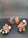 Lot Donkey Kong – kart blanc avec logo DK – figurines Donkey Kong et Diddy Kong en plastique brun – cravates rouges – collection jeu vidéo