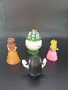 Lot de 4 figurines Nintendo Super Mario – Bowser dans son Clown Car – Princesse Peach – Princesse Daisy – Bullet Bill noir – figurines en plastique coloré – collection univers Mario