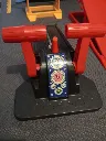 GAMA 3050 Teufelsfahrer Kaskadeur Honda 750 – coffret de cascade vintage – pompe de propulsion – rampe de saut – notice d'origine – boîte illustrée – jeu GAMA avec moto cascadeuse
