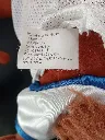 Peluche Taz Space Jam 1996 Warner Bros et McDonald's avec maillot de basket blanc et bleu, étiquette d'origine présente
