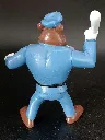 Figurine Agent Farfouille Pif et Hercule – Yolanda 1991 – policier brun en uniforme bleu – matraque blanche – jouet PVC vintage peint