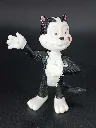Figurine Hercule – Pif et Hercule – Yolanda 1991 – chat noir et blanc en PVC – personnage de bande dessinée vintage – traces d’usage