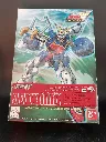 Kit épave Shenlong Gundam XXXG-01S Bandai 1995 échelle 1/144, figurine montée incomplète et endommagée avec antenne cassée et boîte d’origine abîmée