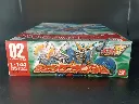 Kit épave Shenlong Gundam XXXG-01S Bandai 1995 échelle 1/144, figurine montée incomplète et endommagée avec antenne cassée et boîte d’origine abîmée