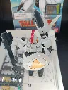 Maquette Tallgeese OZ-00MS Gundam Wing Bandai 1995 échelle 1/144 montée avec canon, bouclier, boîte, notice et pièces restantes sur grappes