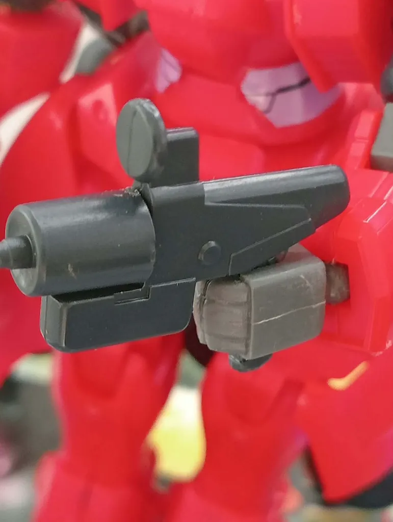 Maquette Gundam Mercurius OZ-13MSX2 Bandai 1995 échelle 1/144, montée en rouge avec arme, bouclier, boîte et notice d’origine
