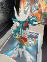 Figurine Altron Gundam XXXG-01S2 Bandai 1995 à l’échelle 1/144, maquette montée complète avec Dragon Fangs, trident, boîte et notice d’origine