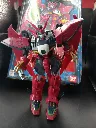 Maquette vintage Gundam Epyon OZ-13MS HG Bandai 1995 échelle 1/100 montée, armure bordeaux et grise, ailes articulées et boîte d’origine